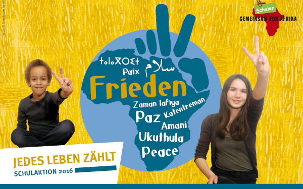 Banner Schulaktion Frieden - Jedes Leben zählt