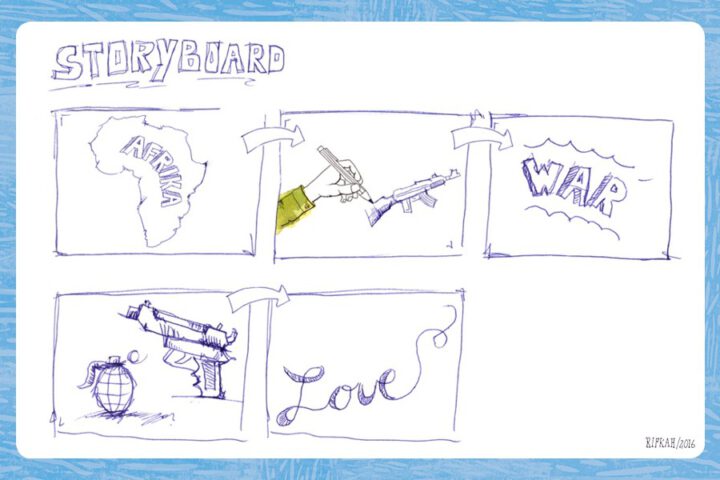 Illustration Aktionstipp Lernvideo ©Rebecca Hildenhagen / GEMEINSAM FÜR AFRIKA