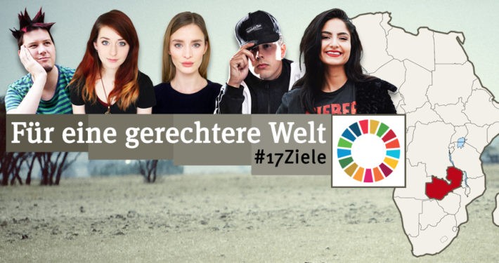 GEMEINSAM FÜR AFRIKA reist mit den YouTubern Ischtar Isik, CrispyRob, manniac, einfach Inka und Juliane von Jung&naiv nach Sambia #17Ziele_©GEMEINSAM FÜR AFRIKA