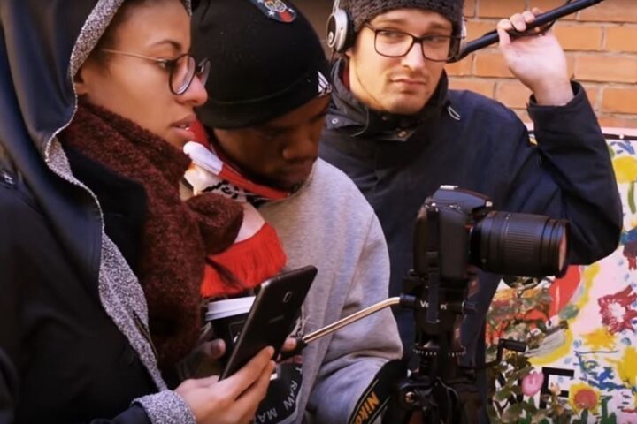 Das DRAUFSICHT-Team beim Filme machen._©DRAUFSICHT