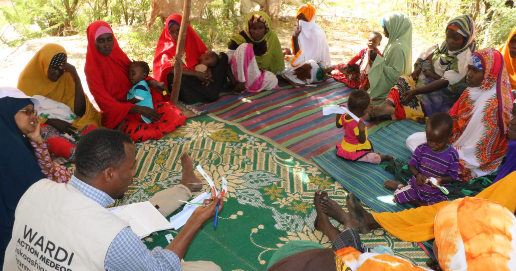 Müttergruppe bei Schulung gegen Unterernährung_©WARDI Relief and Development Initiatives