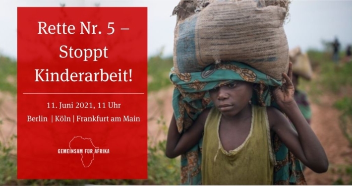 Straßenaktion 2021 gegen Kinderarbeit © GEMEINSAM FÜR AFRIKA e.V.