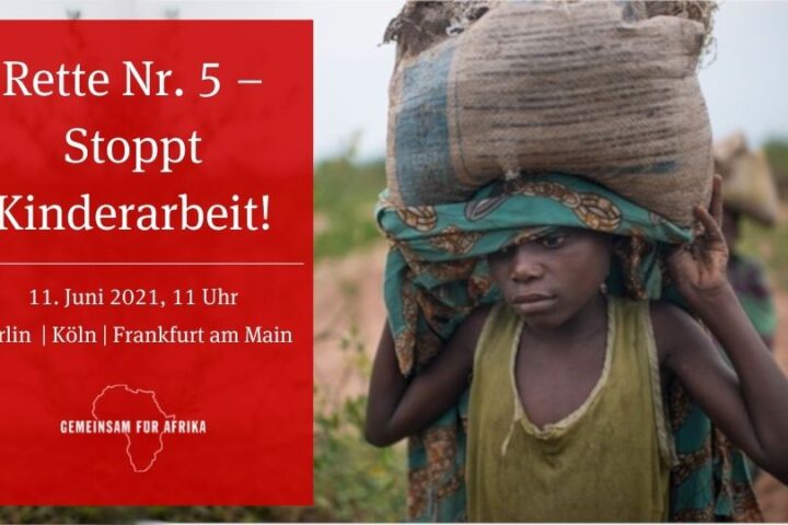 Straßenaktion 2021 gegen Kinderarbeit © GEMEINSAM FÜR AFRIKA e.V.