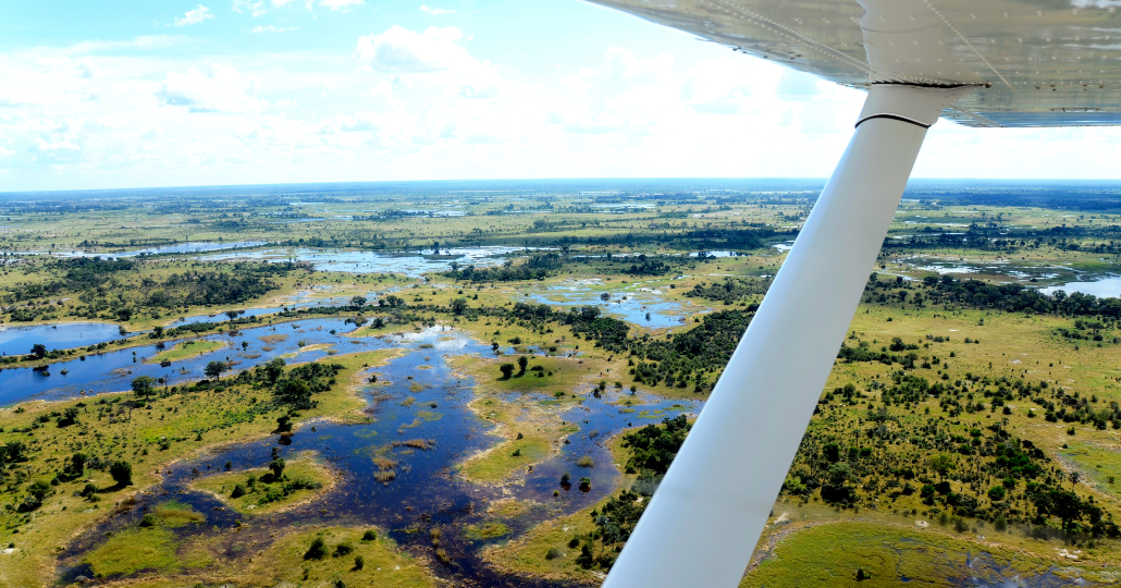 Okavango Delta Luftaufnahme (by CANVA)