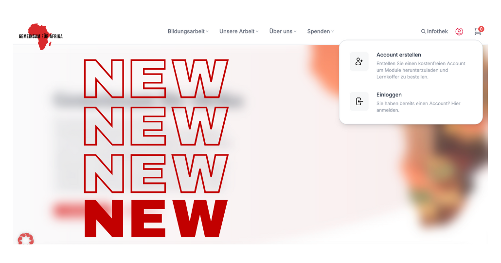 Gemeinsam für Afrika hat eine neue Webseite